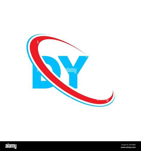 DY D Y letter logo design. Initial letter DY linked circle upercase