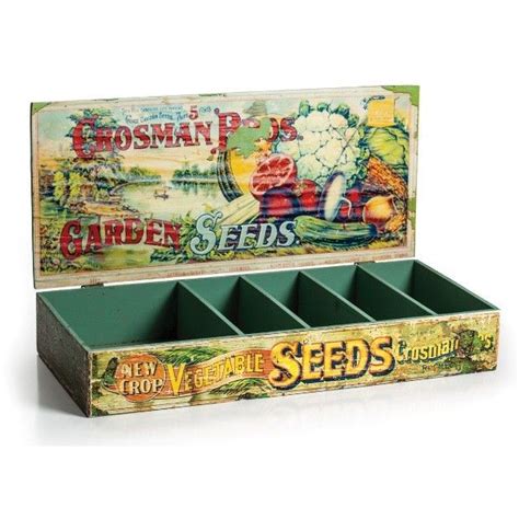 Wooden Seed Box Vintage Storage Box Seed Box Seed Box Storage