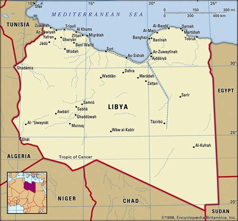 Map Of Lybia And Geographical Facts Where Lybia Is On The World Map