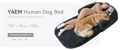 Yaem 𝗛𝘂𝗺𝗮𝗻 𝗗𝗼𝗴 𝗕𝗲𝗱 71x45x10 Dog Beds For Large Dogs