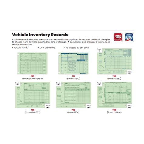 Vehicle Inventory Record Binder Marketing Door2door