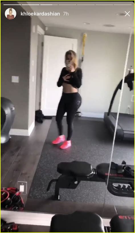 Khloe Kardashian Shows Off Her Post Baby Belly On