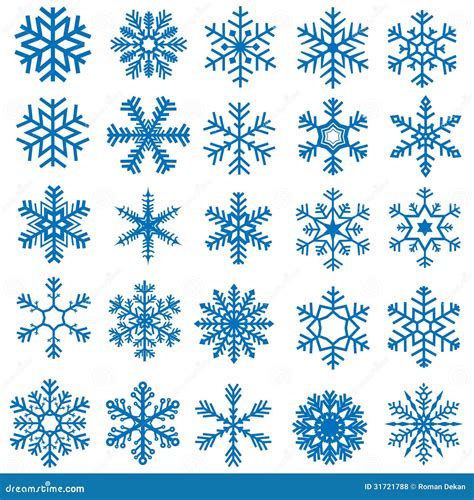 Copos De Nieve Ilustración Del Vector Ilustración De Hielo 31721788