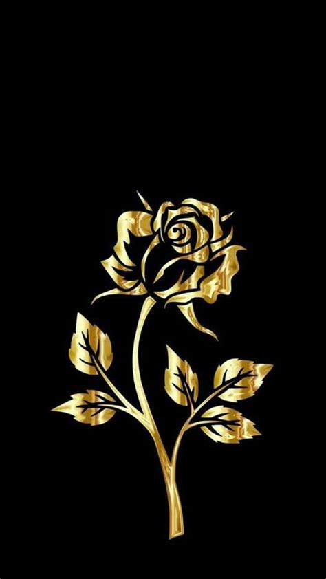 Rose Art Black Gold Lockscreen Luxury Hd Phone Wallpaper Peakpx