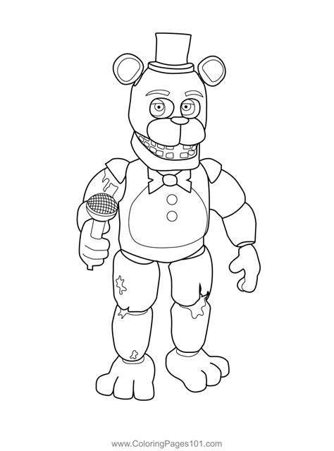 Withered Bonnie Fnaf Coloring Page For Kids Free Five Nights At Freddy