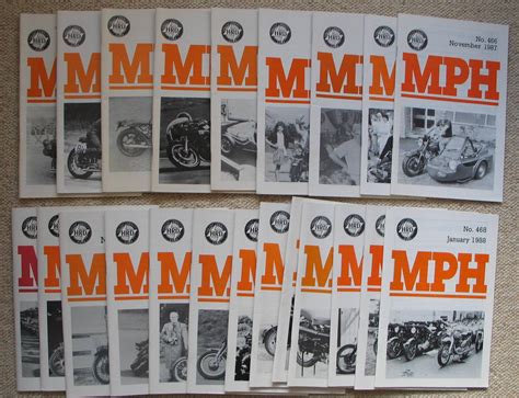 Mph Vincent Hrd Owners Club Magazine 22 Loose Issues 1985 1989