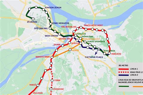 Mapa Kako Bi Trebalo Da Izgleda Idealna Trasa Beogradskog Metroa