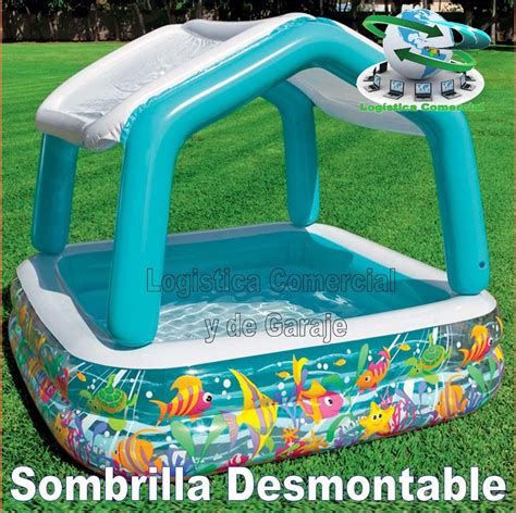 Piscina Inflable Acuario Techo Desmontable 157x157x122 57470 Bs 775