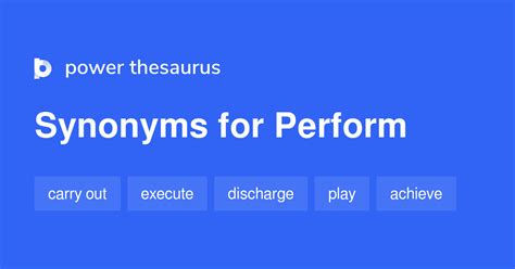 1 Adjective Synonyms for Perform related to Execute