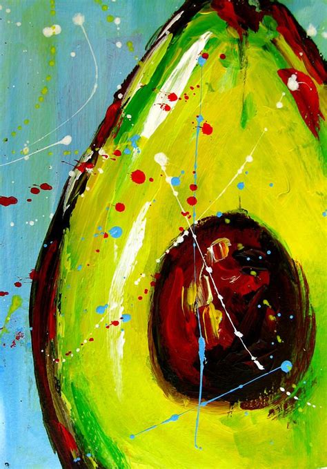 Avocado Art Avocado Painting Avocado Painting Acrylic