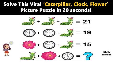 Math Riddles Can You Solve This Viral ‘caterpillar Clock Flower