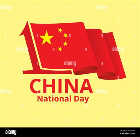 Diseño De Día Nacional De China Para Tarjeta De Felicitación Flúeando
