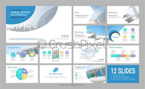 Presentation Slide Template For Your Company With Infographic Elements