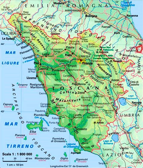 Mappa Della Toscana Cartina Della Toscana Mappa Dell