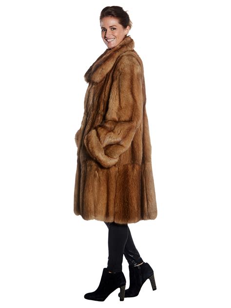 timeless golden sable 7 8 coat women s sable coat large estate furs