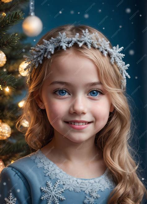 Premium Ai Image Happy Smiling European Little Girl In Merry