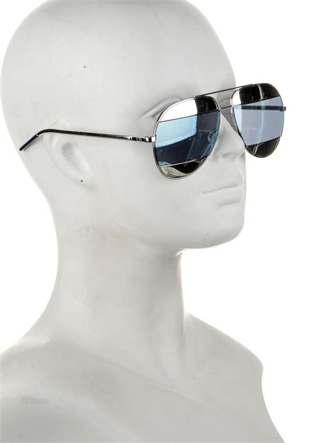 Christian Dior Aviator Mirrored Sunglasses Silver Sunglasses Accessories Chr180714 The