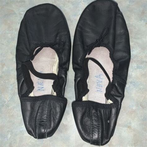 Bloch Girls Size 65 Black Leather Ballet Slippers Ebay