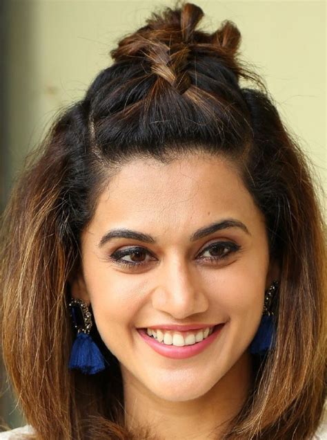 Glamorous Delhi Girl Taapsee Pannu Beautiful Hairstyle Face Closeup Tolly Boost