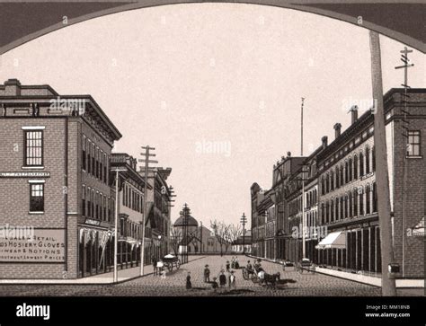 Merchants Row Looking South Rutland 1890 Stock Photo Alamy