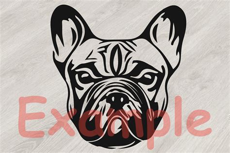 Download French bulldog Silhouette SVG cute Head face Dog paw Family Pet 818S By HamHamArt ...