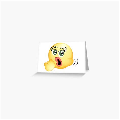 oral fixation the blowjob emoji greeting card by stinkpad redbubble