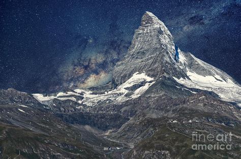 Matterhorn In Starry Night Photograph By Olga Reznikova Fine Art America