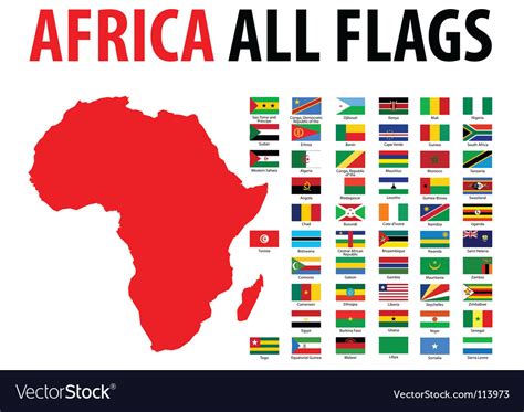 Africa All Flags Royalty Free Vector Image Vectorstock
