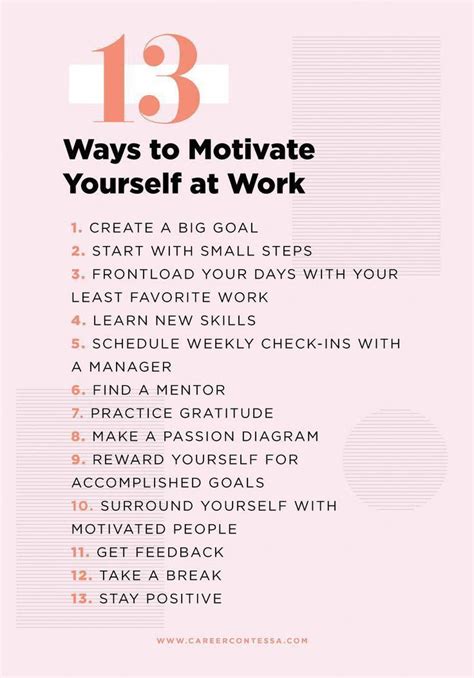13 Ways To Stay Motivated And Inspired At Work Career Contessa Work