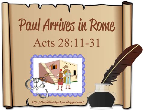 Bible Fun For Kids Paul Arrives In Rome