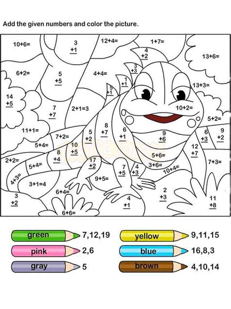 Printable Addition Coloring - Printable Word Searches