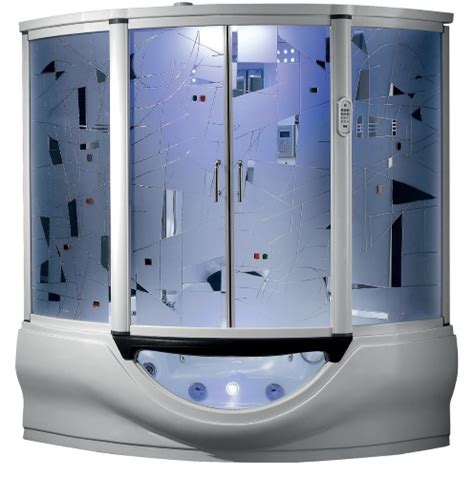 Luxury steam shower sauna computer controlled shower bathtub 0262 with whirlpool massage bathtub. Superior Steam Shower & Hydro Massage Whirlpool Bathtub w ...