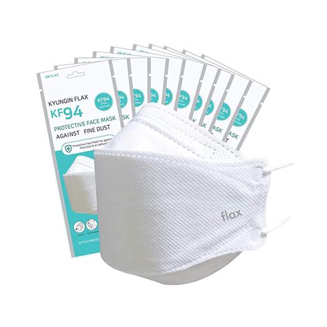 Buy Kn Flax Kf94 Face Protective For Adult White [made In Korea] [10 Individually Packaged