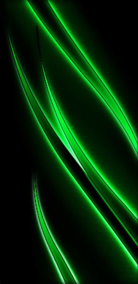 1366x768px 720p Free Download Green Wavy Abstract Black Color