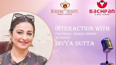Interaction With National Award Winner Ms Divya Dutta Youtube