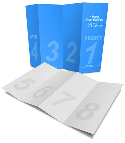 panel accordion brochure mock  cover actions premium mockup psd template