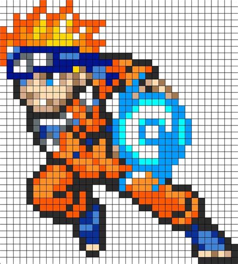 Quadrillage Pixel Art Numérotés De A À Z Goku Dragon Ball Perler