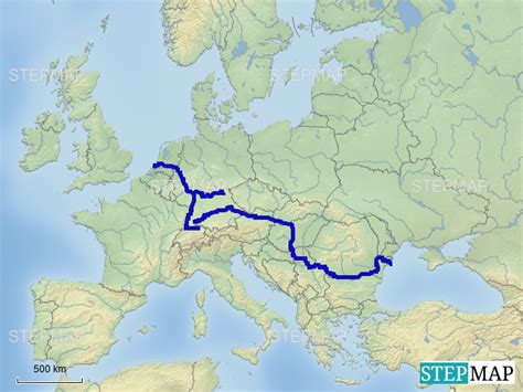 Stepmap Rhein Main And Danube Rivers Landkarte Für Germany