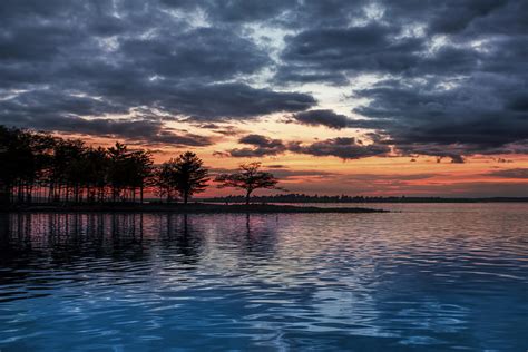 Detroit Point Blue Sunset Photograph By Ron Wiltse Pixels