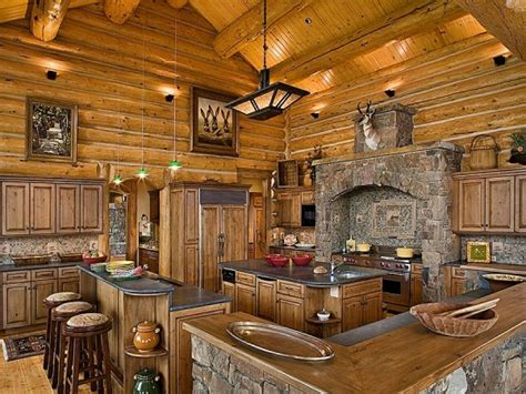 Images Of Log Cabin Kitchens Image To U