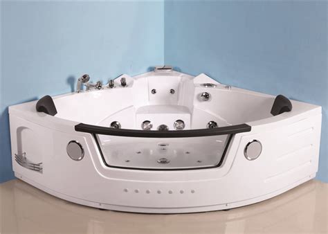Portable Mini Indoor Hot Tub Corner Air Jetted Bathtubs 7 Skirt Lights