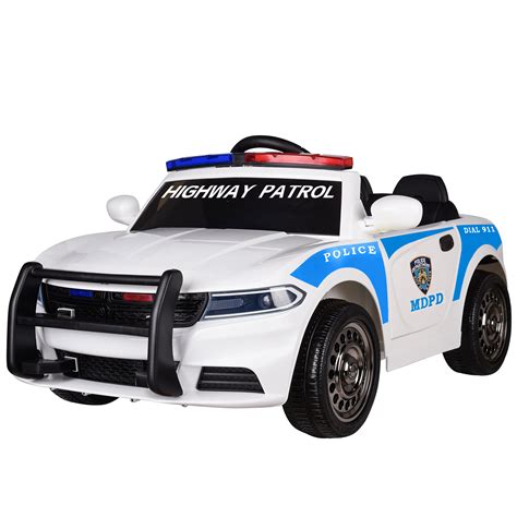 12v Highway Patrol Police Ride On Car Toys For Kids With 24g Remote