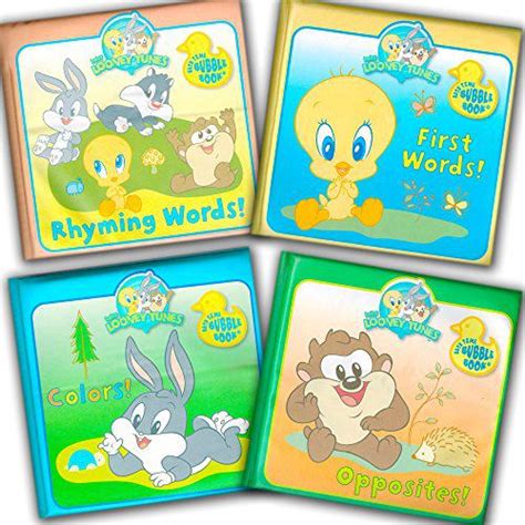 Made available online in white, our non slip, anti mould, square design gives a contemporary look to any shower room. Baby Looney Tunes Bath Tub Books (Set of Four) - Buy Baby ...