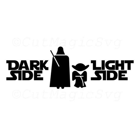 Dark Side Svg Star Wars Svg Darth Vader Svg Master Yoda Etsy
