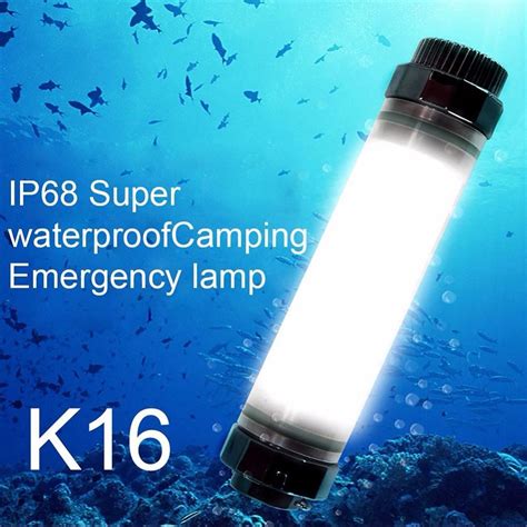 Waterproof Flashlight Camping Lantern Emergency Light Diving Usb
