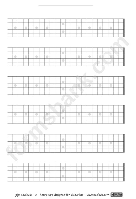 Printable Guitar Fretboard Chart Pdf Printable Templates