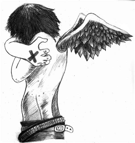 Emo Angel Picture Drawing Drawing Skill