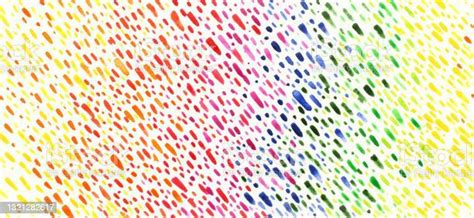 Abstract Seamless Pattern Of Watercolor Rainbow Spots On White