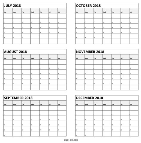 6 Month Calendar Planner Printable Example Calendar Printable