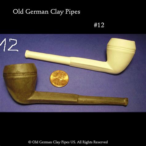 Set Of Six Clay Pipe 12 Old German Clay Pipes